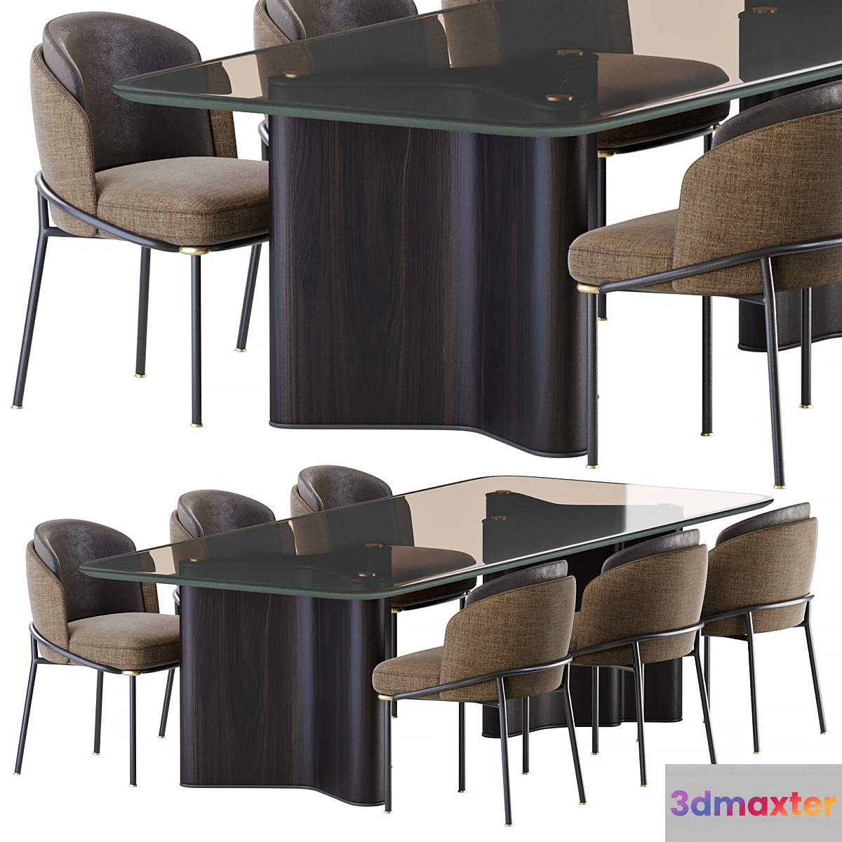 Minotti lou dining table & chair fil noir - No.6