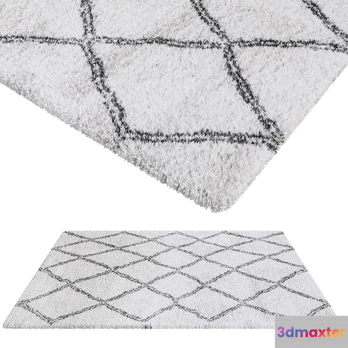 Aksfrytle Rug 7683 cream-gray 3D Max