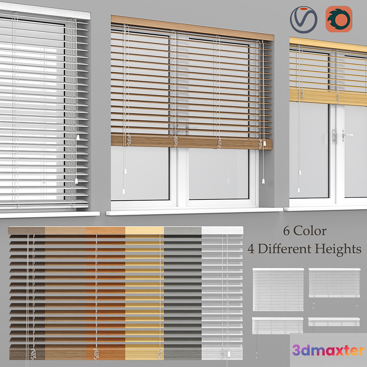 Blinds Wooden - No.2 3D Max