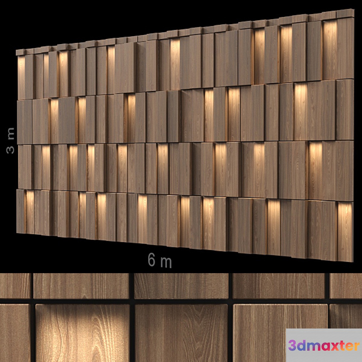 Decorative wall 245. 3D Max