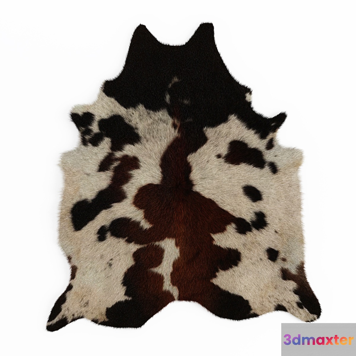 Black and Brown Spotted Cowhide Rug