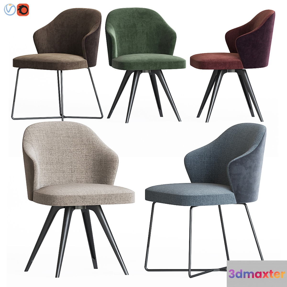 Leslie Dining Chair Set Minotti