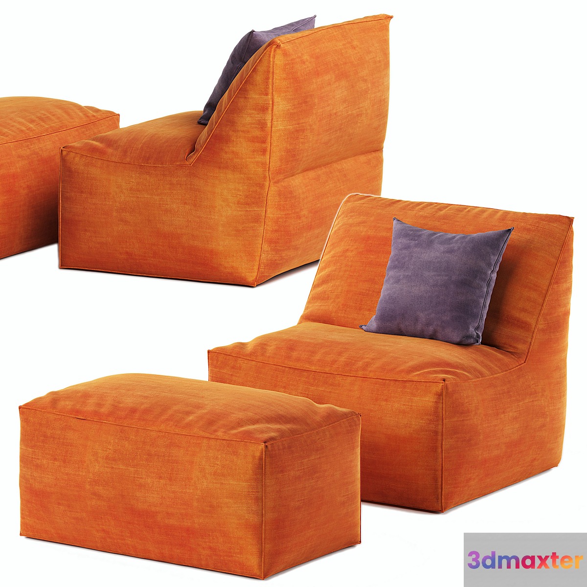 Bean bag chair with pouf Pianca Eden - No.2