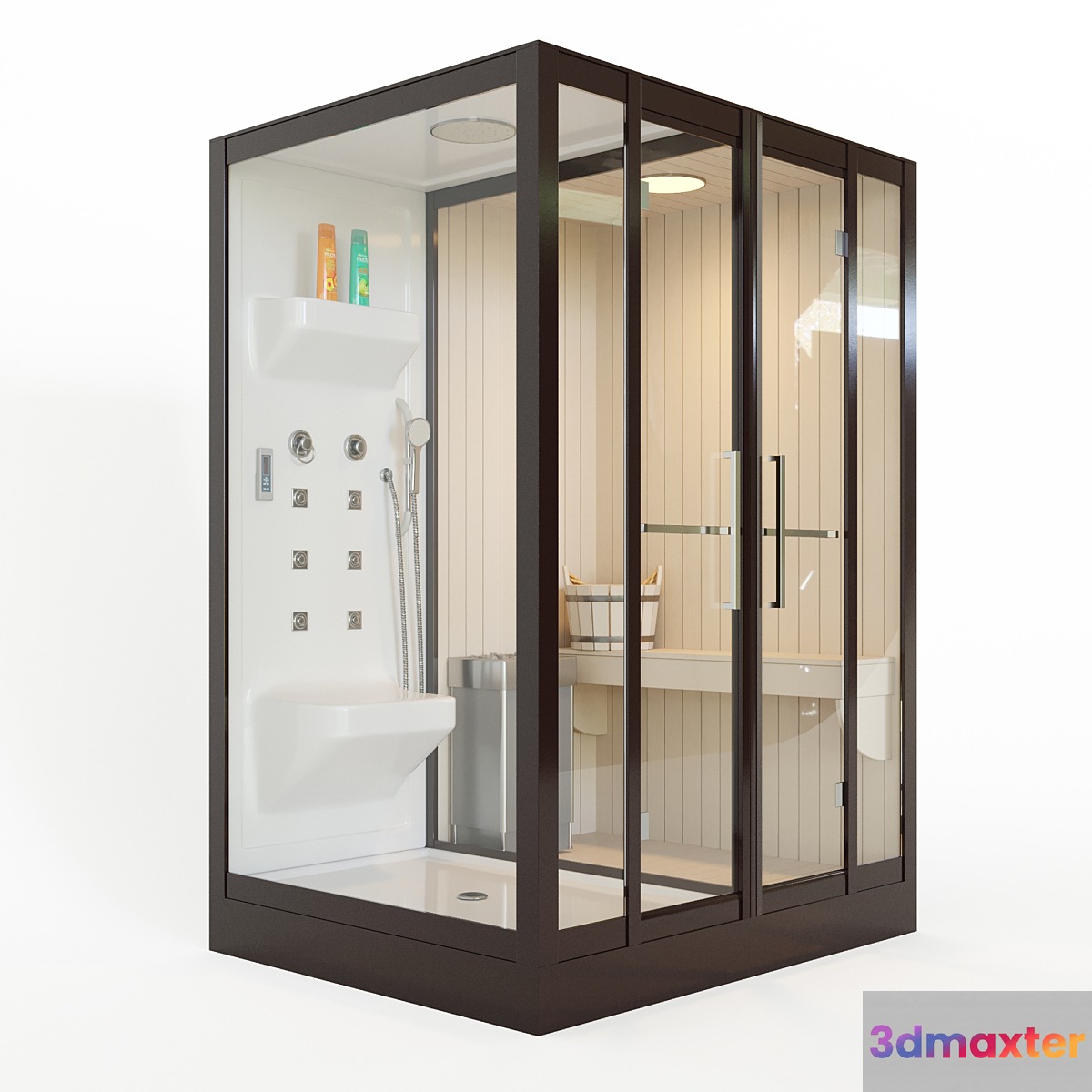 Banff S-45R shower cabin with sauna 3D Max