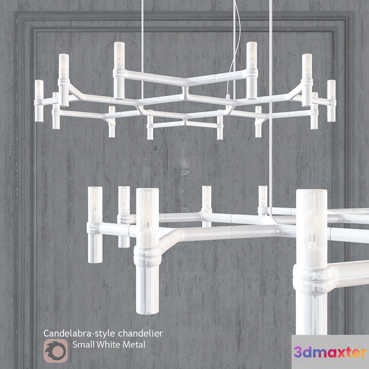 Chandelier EQUINOX CHANDELIER Small White Metal