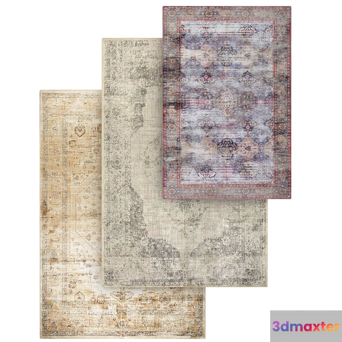 Zara Home Vintage Rugs Set 3D Max