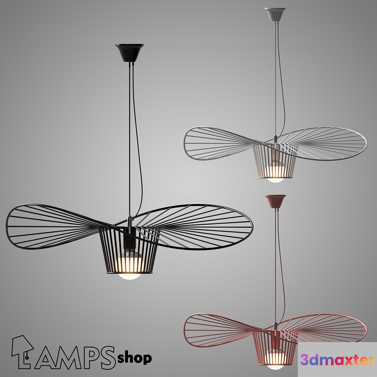 Straw hat chandelier