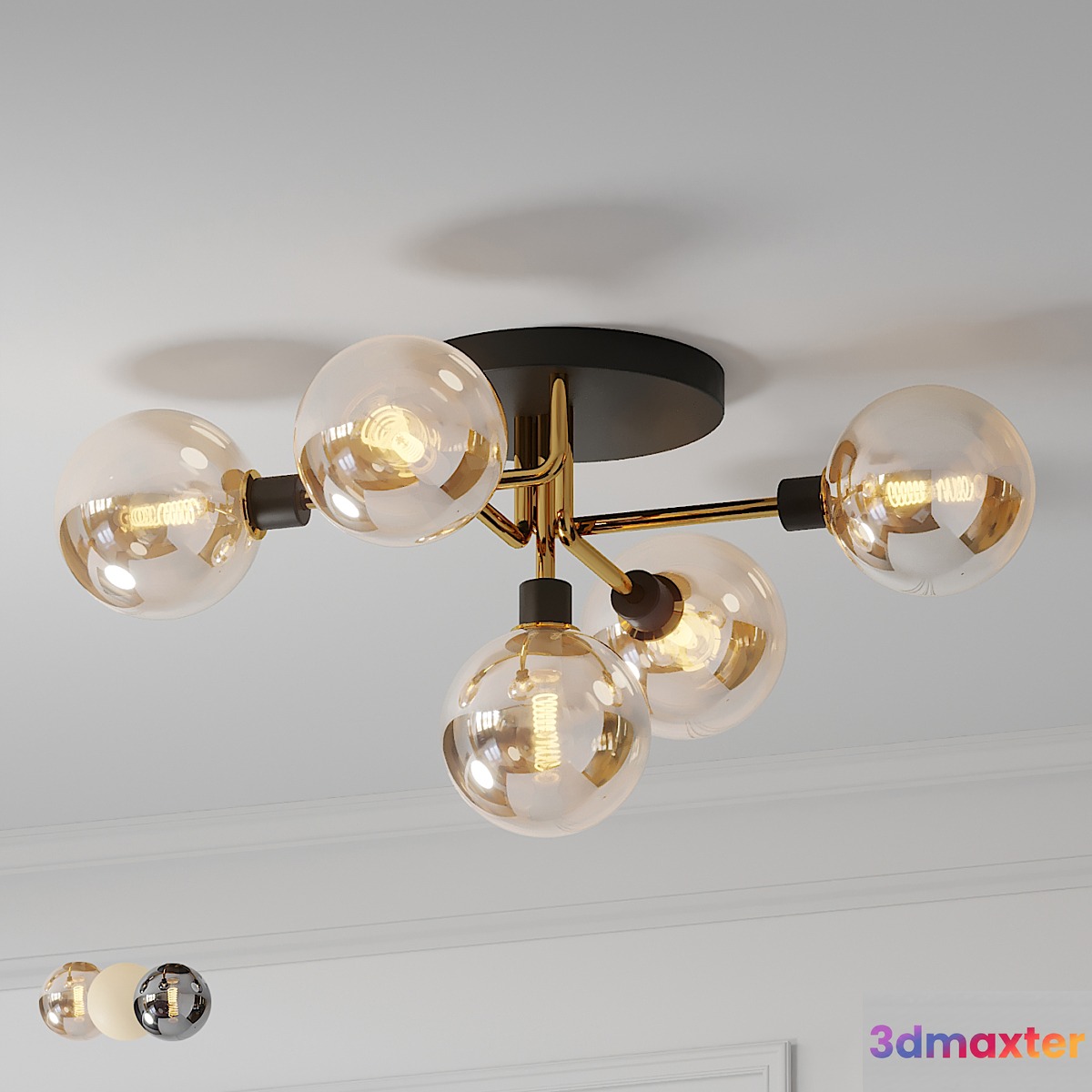 Mid Century Style Ceiling Lamp 3D Max