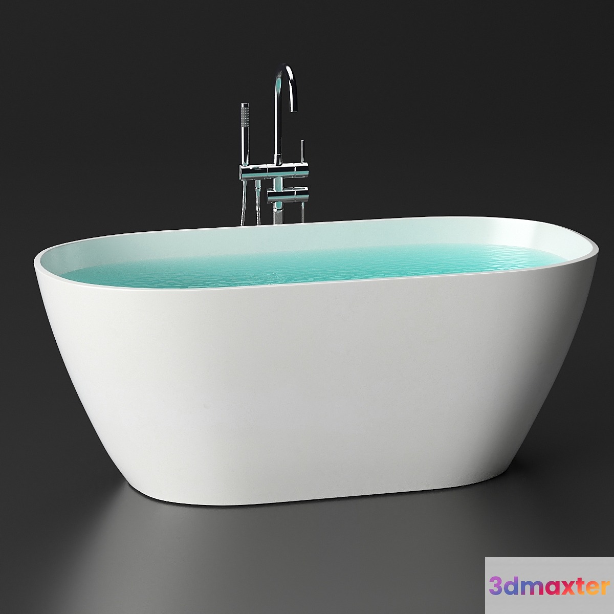 Stone bathtub Holbi Venus Solid Surface + Gerhans 3D Max