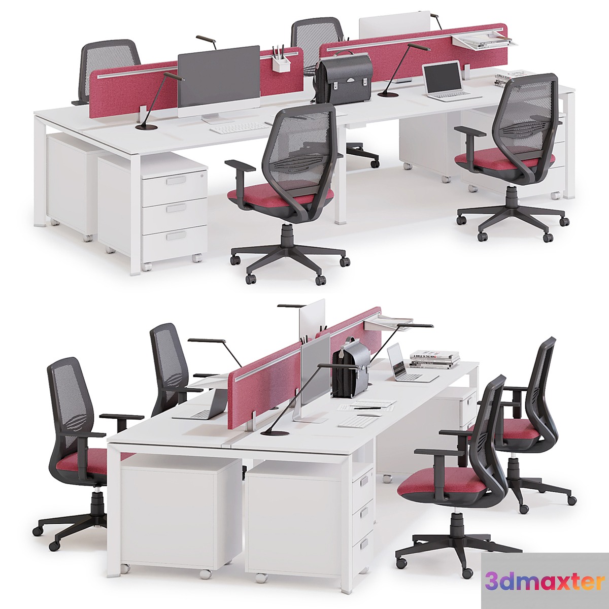 Office workspace LAS 5TH ELEMENT (v3) 3D Max