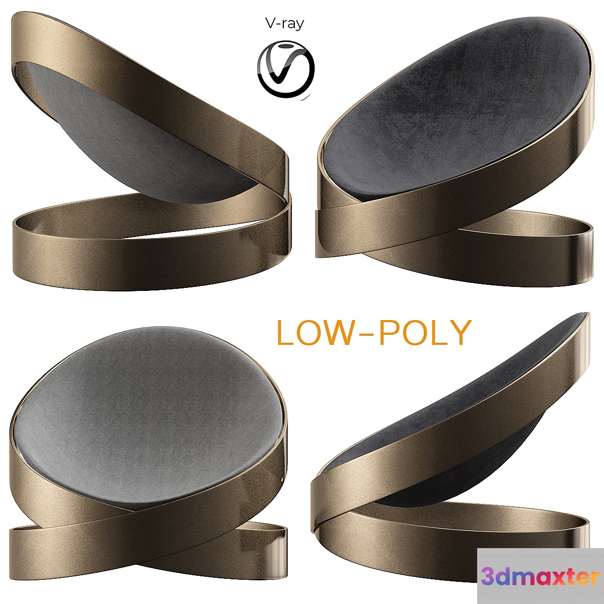 The Relax Lounge Chair by Kamil Kurka (low poly)