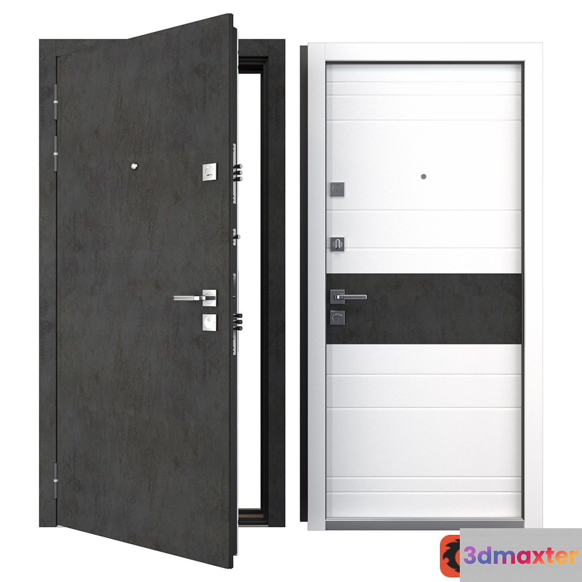 Entrance metal door Carbon (Your Frame)