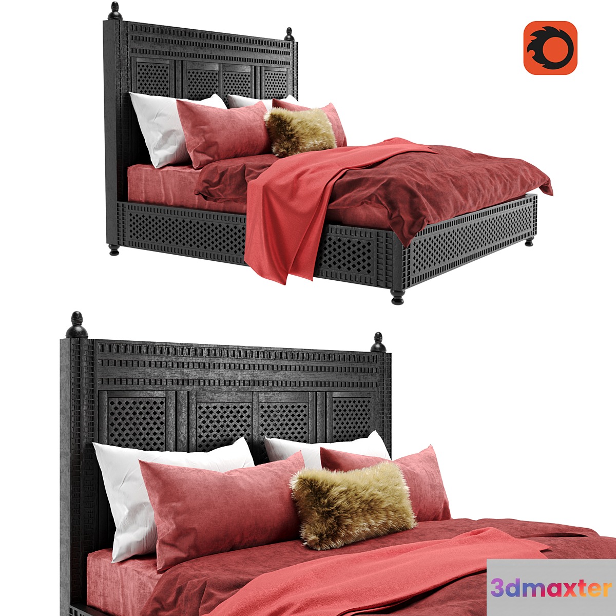 RH Miraya Bed RH Miraya Bed