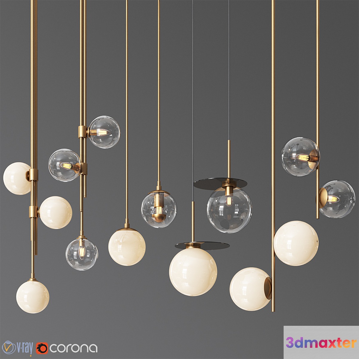 Pendant Light Collection 14 - 4 Type - No.3