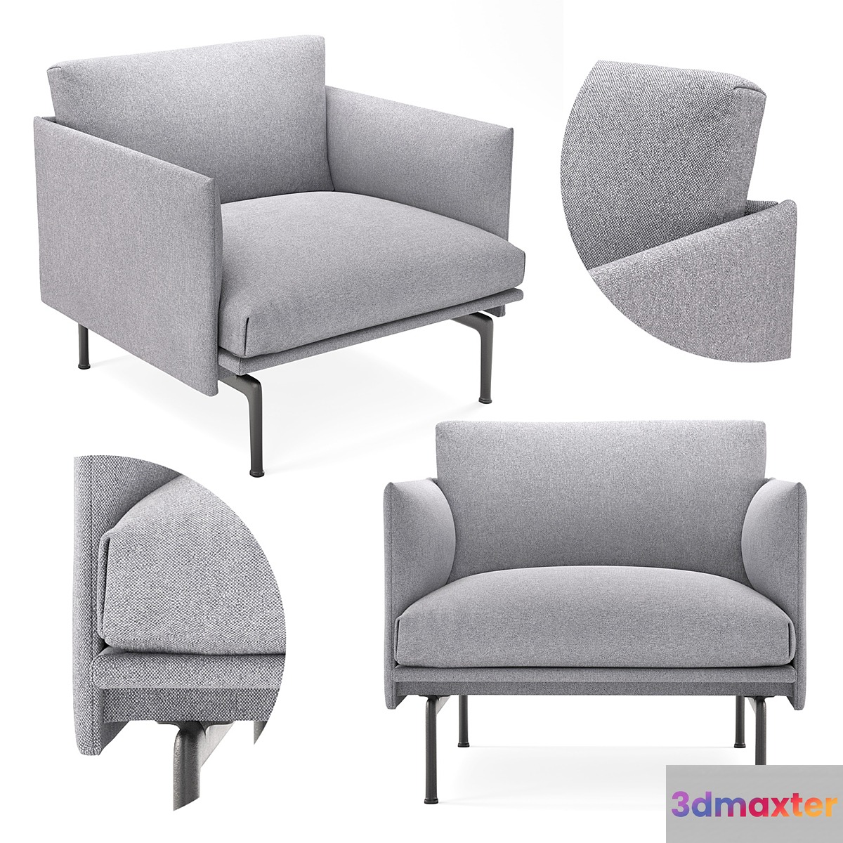 Muuto Outline Studio Chair 3D Max