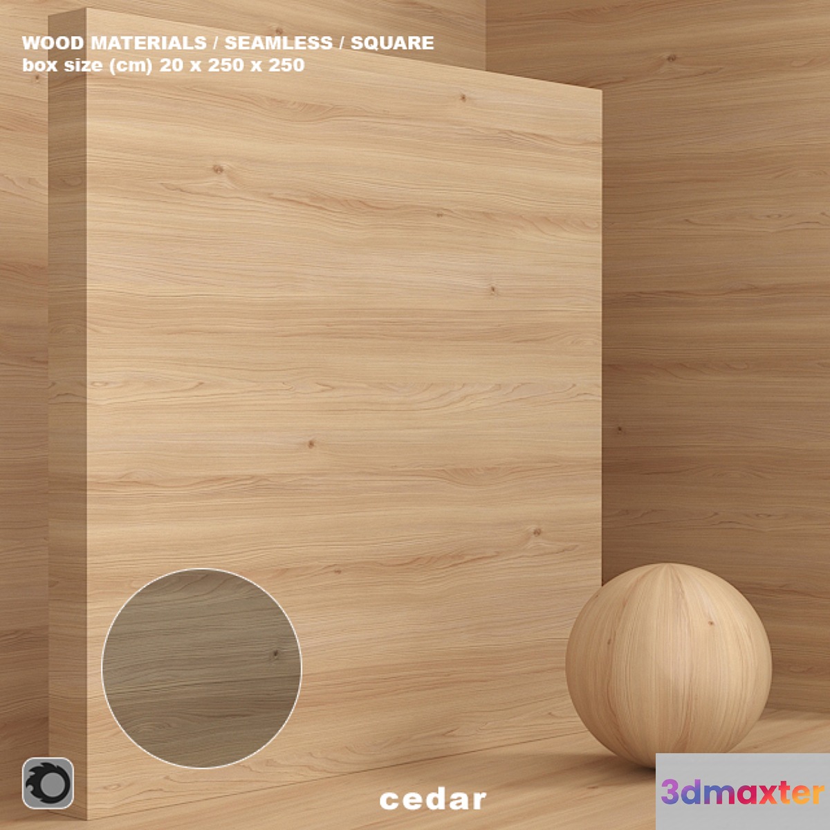Wood _ Cedar Material (Seamless) - set 75 3D Max