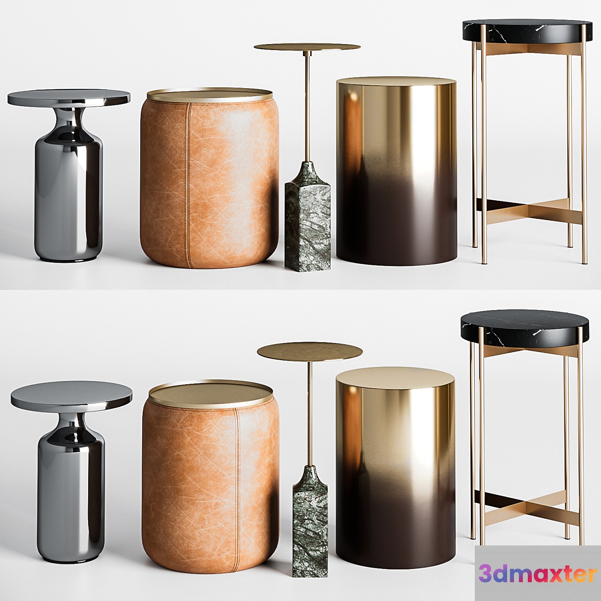 CB2 Side round tables set - No.4