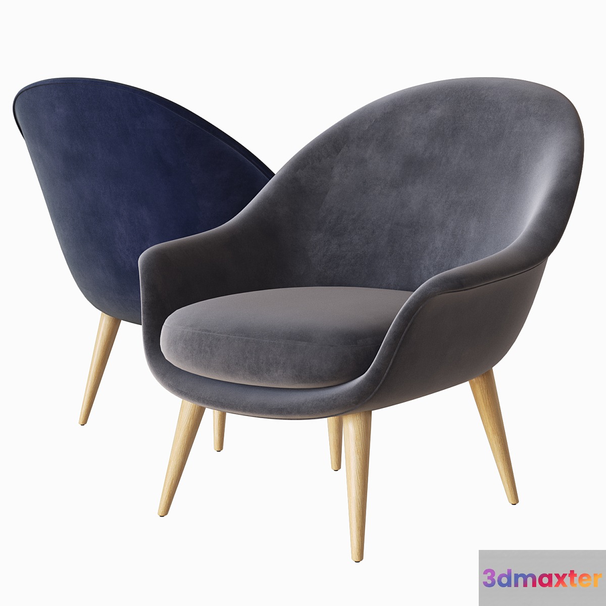 bat lounge chair low 3D Max