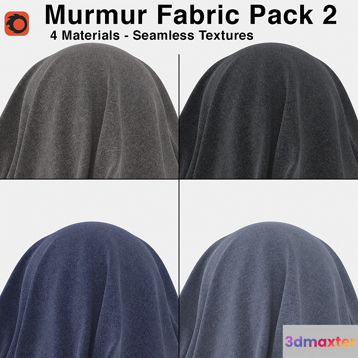 Maharam - Murmur Fabric - Pack 2 (4 Seamless Materials) 3D Max
