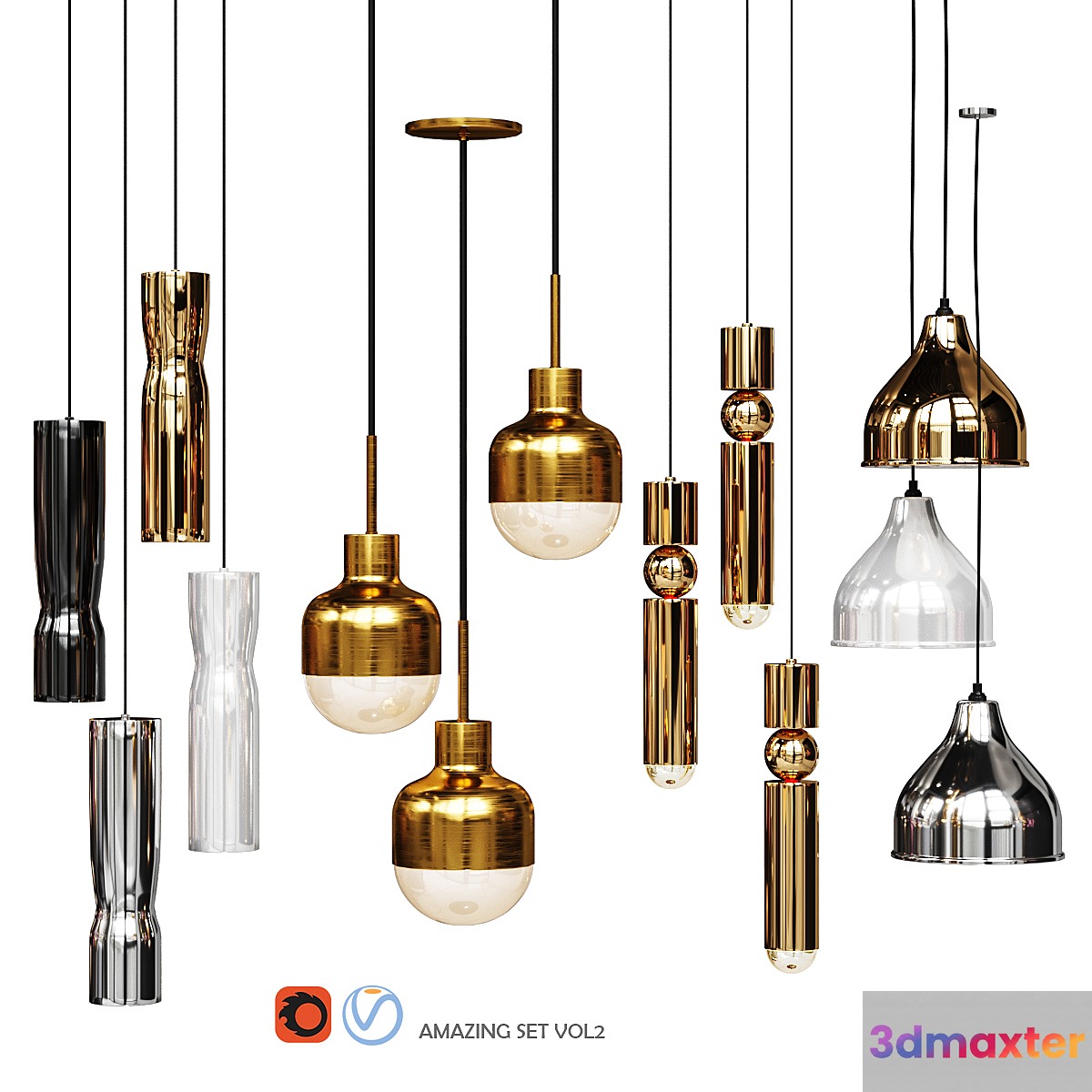 Four Pendant Lights amazing set vol2