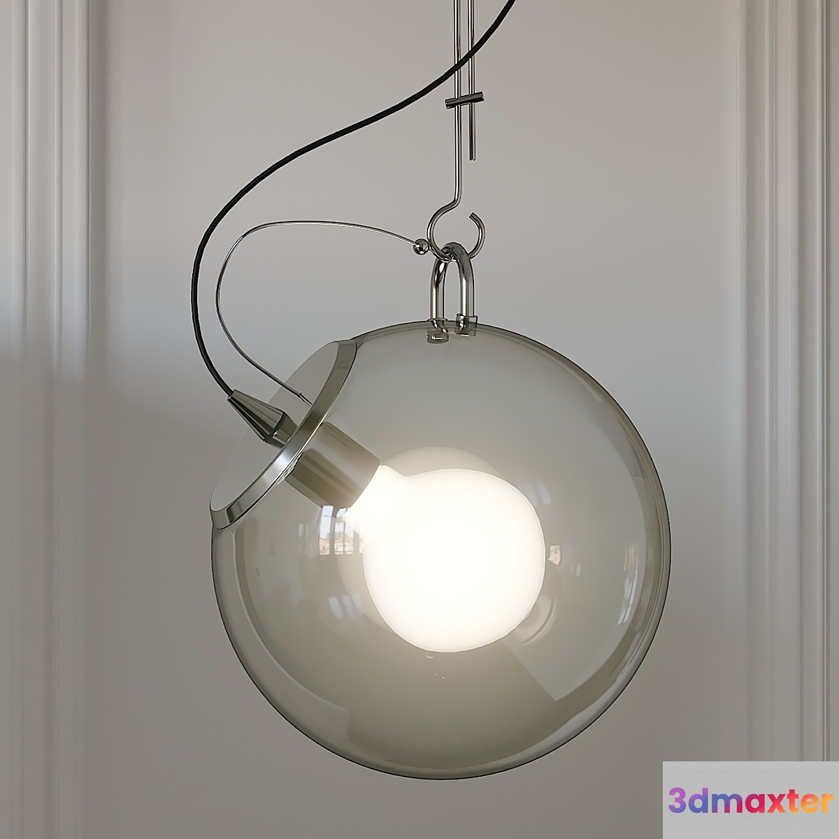 Nordic Style Wide Glass Miconos Suspension Lamp 3D Max