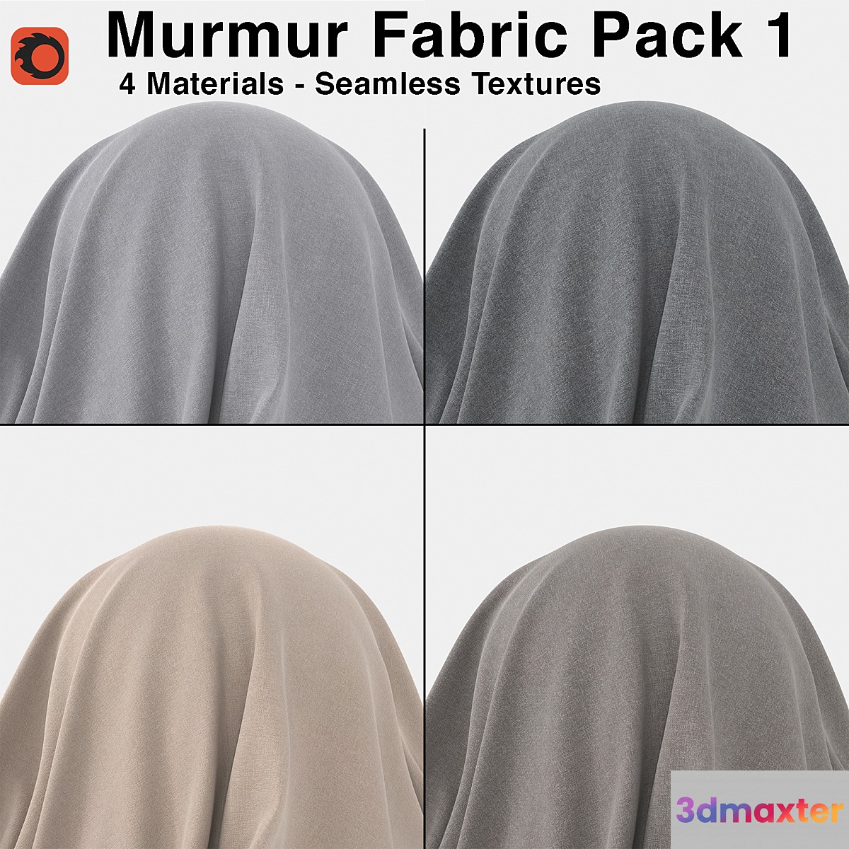 Maharam - Murmur Fabric - Pack 1 (4 Seamless Materials) 3D Max