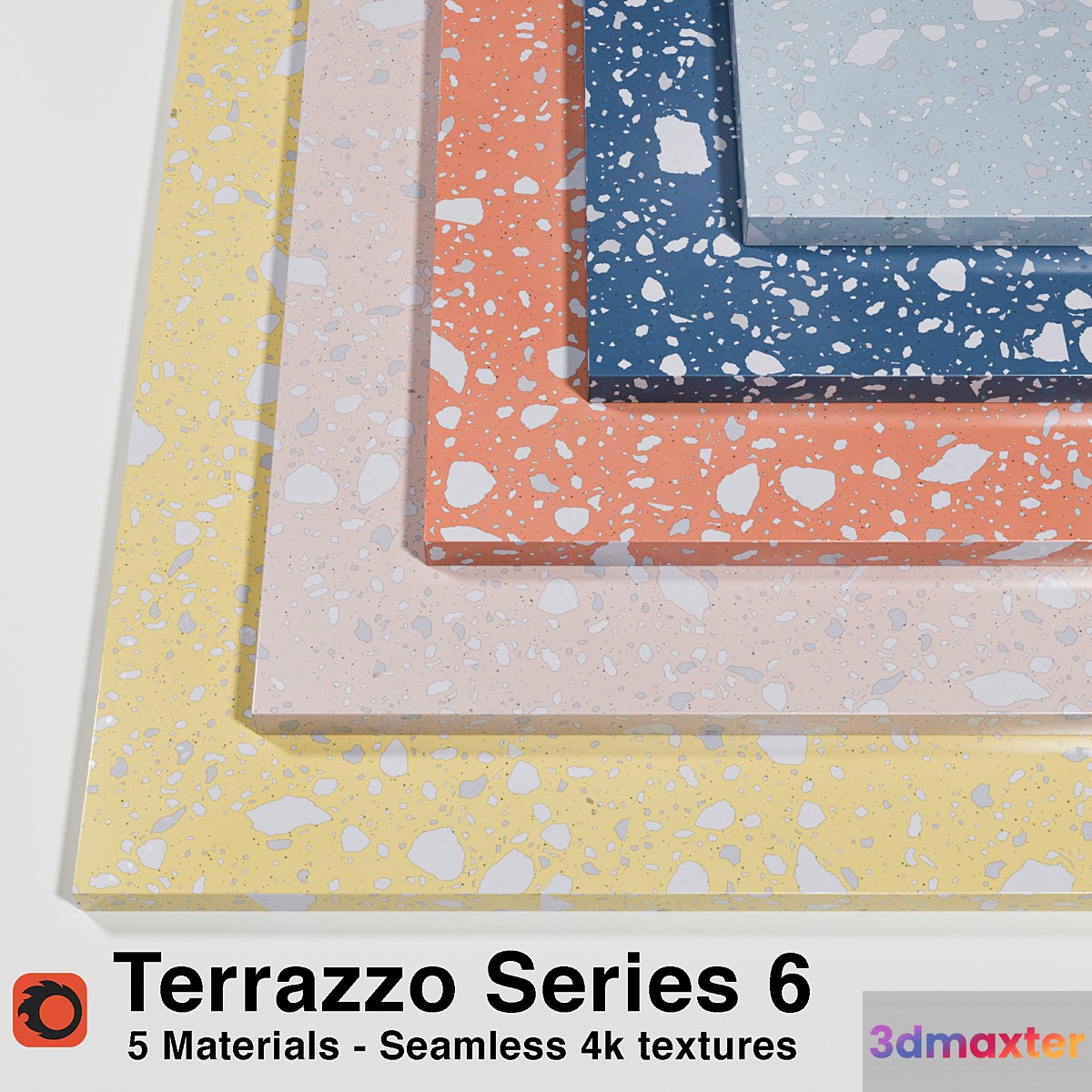 Terrazzo - Series 6 (5 Seamless Materials) 3D Max