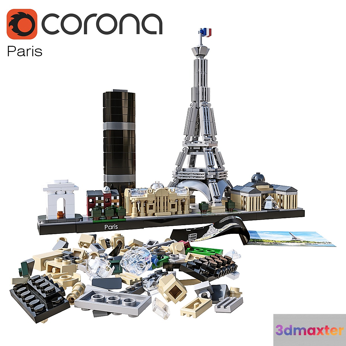 LEGO Paris # 21044 3D Max