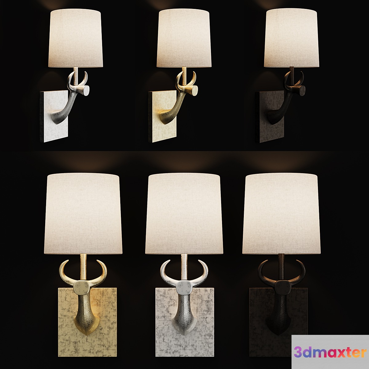 Porta romana cow bra 3D Max