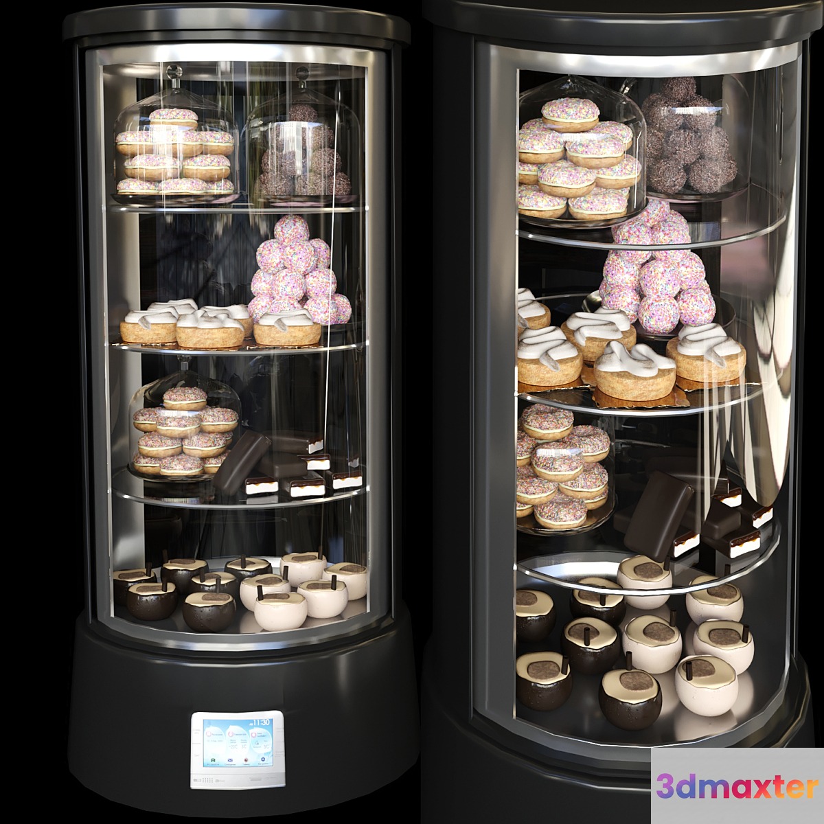 Refrigerator in a cafe with desserts and various sweets 2. Confectionery shop - No.3