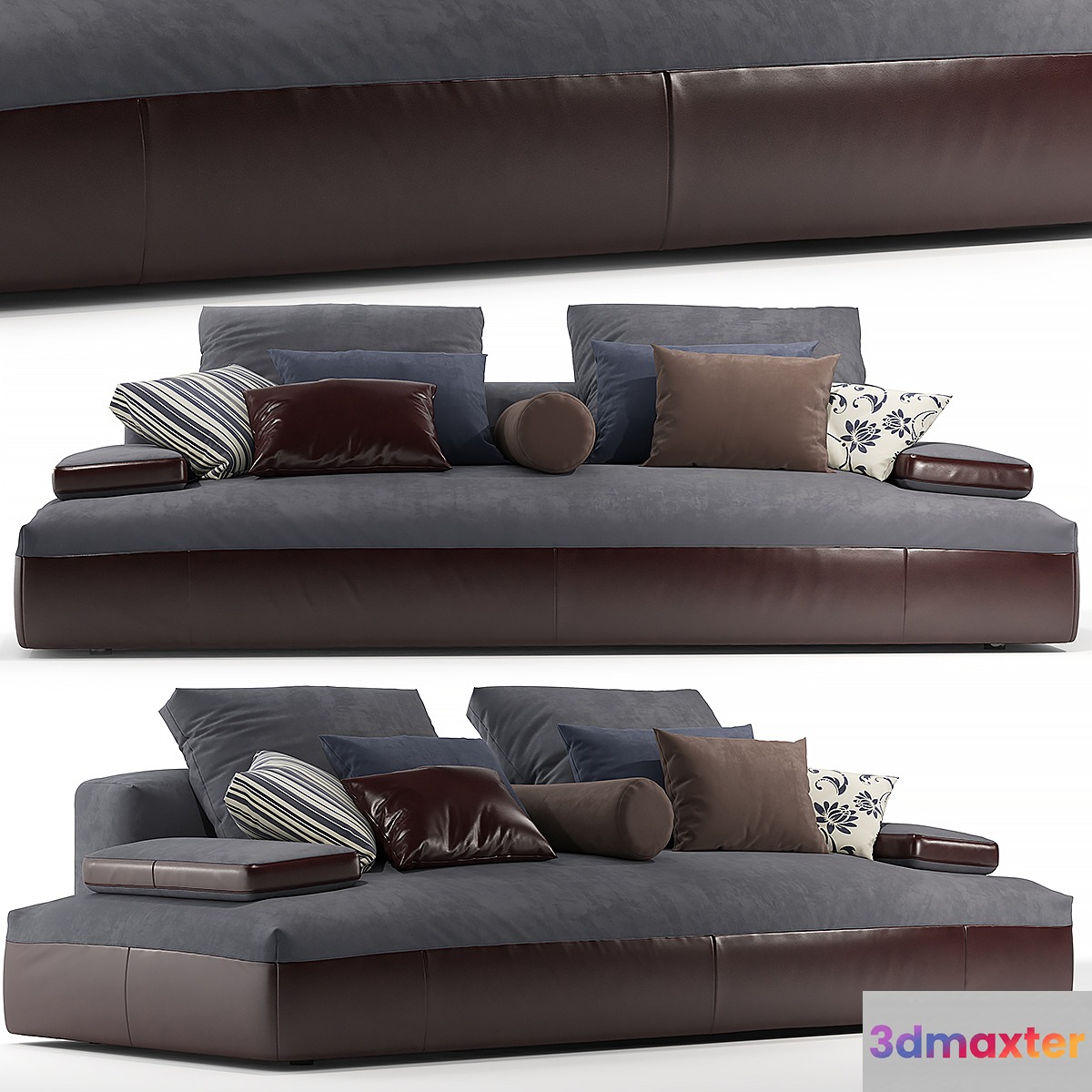 Sofa abcinterni glow in 3D Max