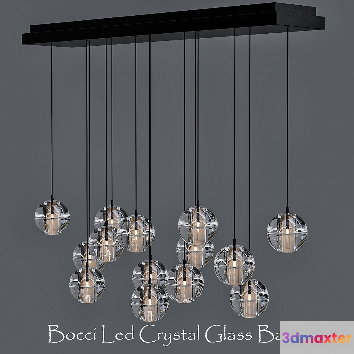 Bocci Led Crystal Glass Ball 14 designed by Omer Arbel in 2005 3D Max
