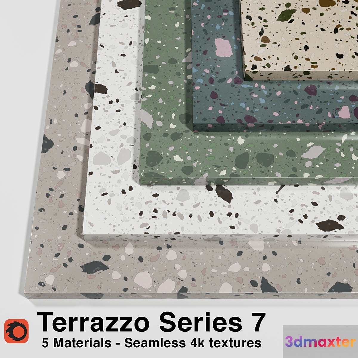 Terrazzo - Series 7 (5 Seamless Materials) 3D Max