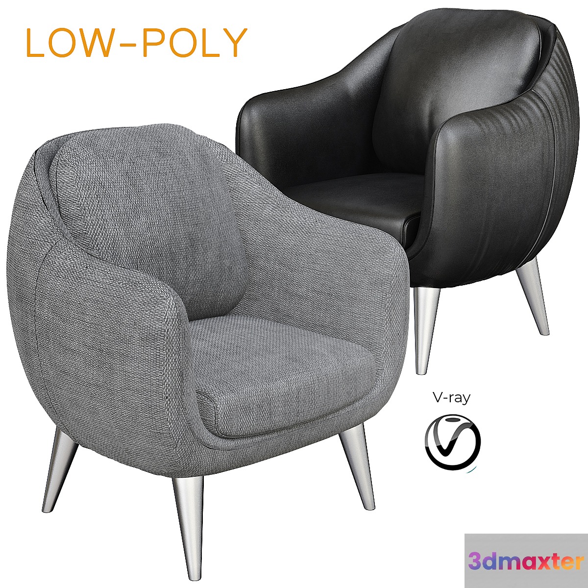 Natuzzi Italia Platea Armchair (low poly)