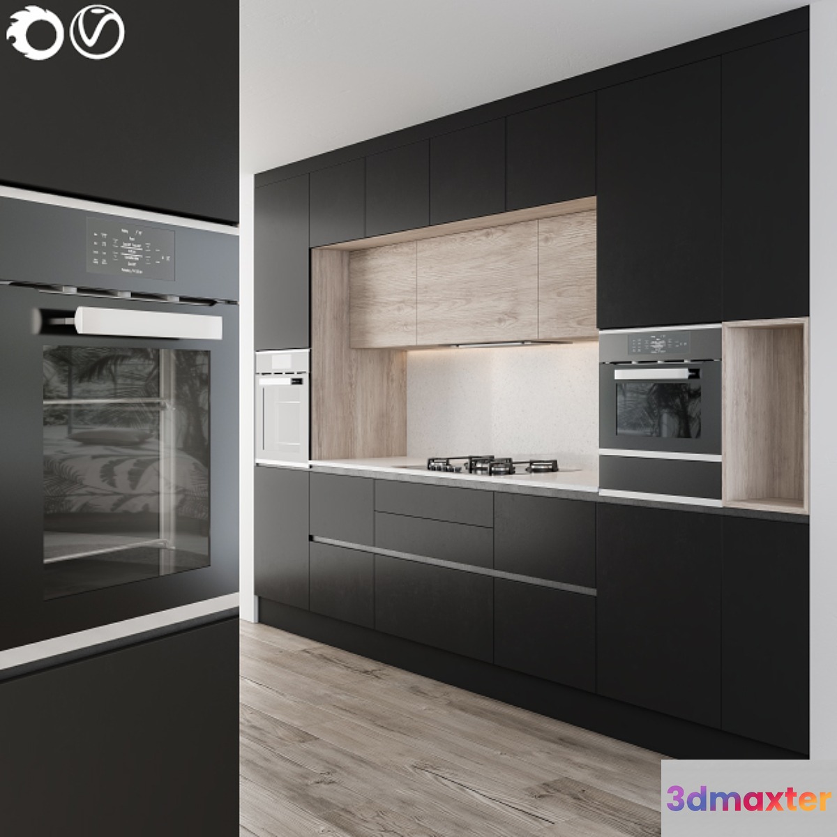 Modern kitchen black