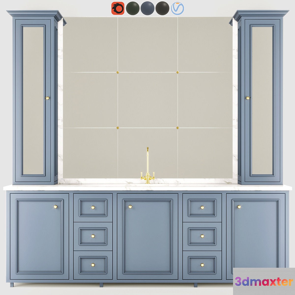 bathroom furniture 03 3D Max