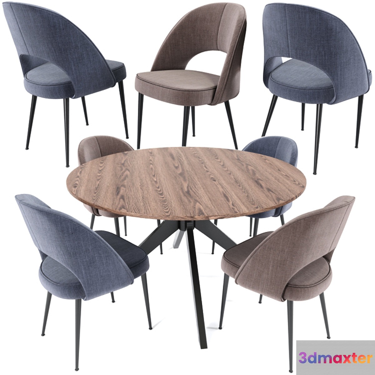 Saarinen Dining Chair And Table 3D Max