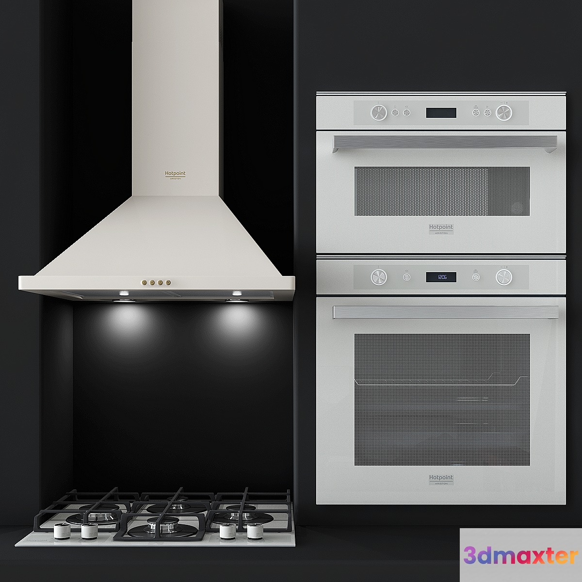 Kitchen appliances Ariston 3D Max