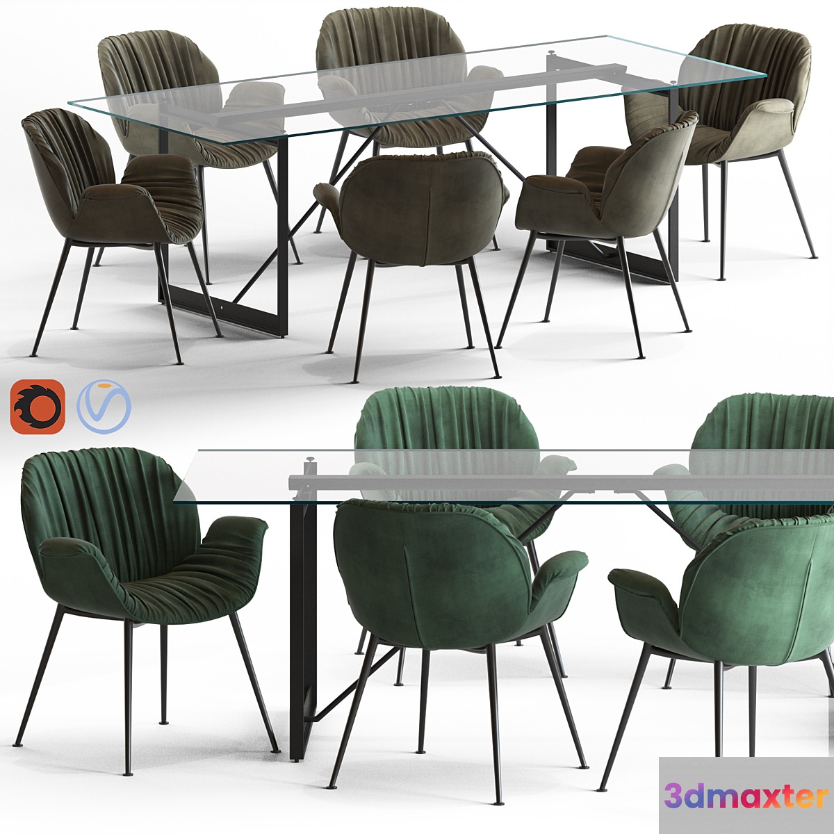Globewest Abigail Armchair and Barnes Trestle Table - No.3