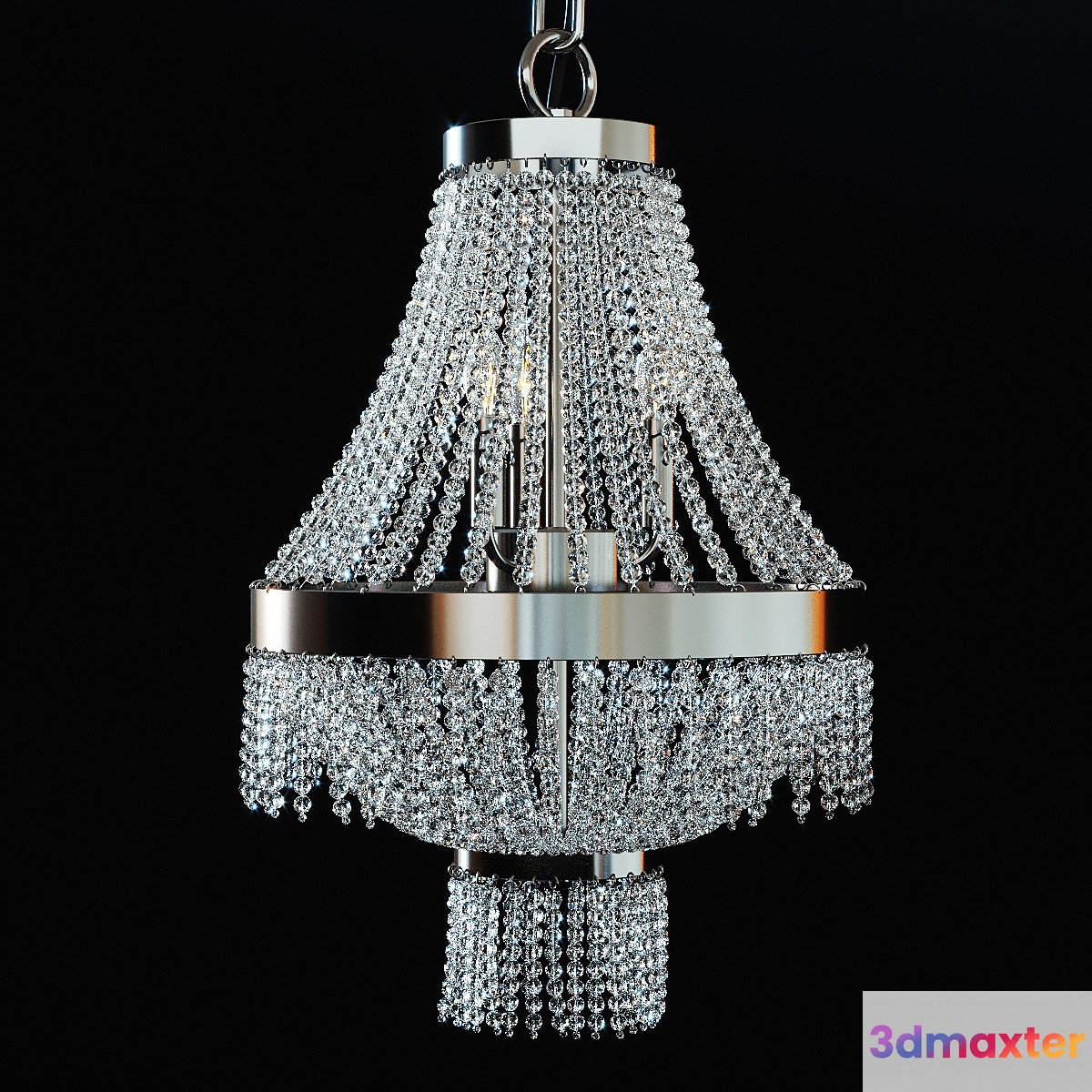 Crystal lamp Ideal Lux Augustus SP4 cromo 3D Max