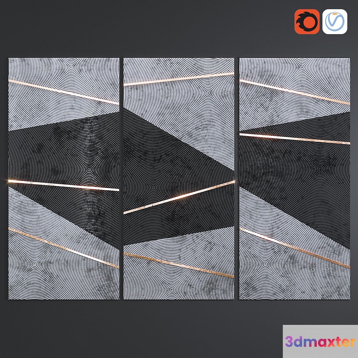 Panel_roundmix2 3D Max