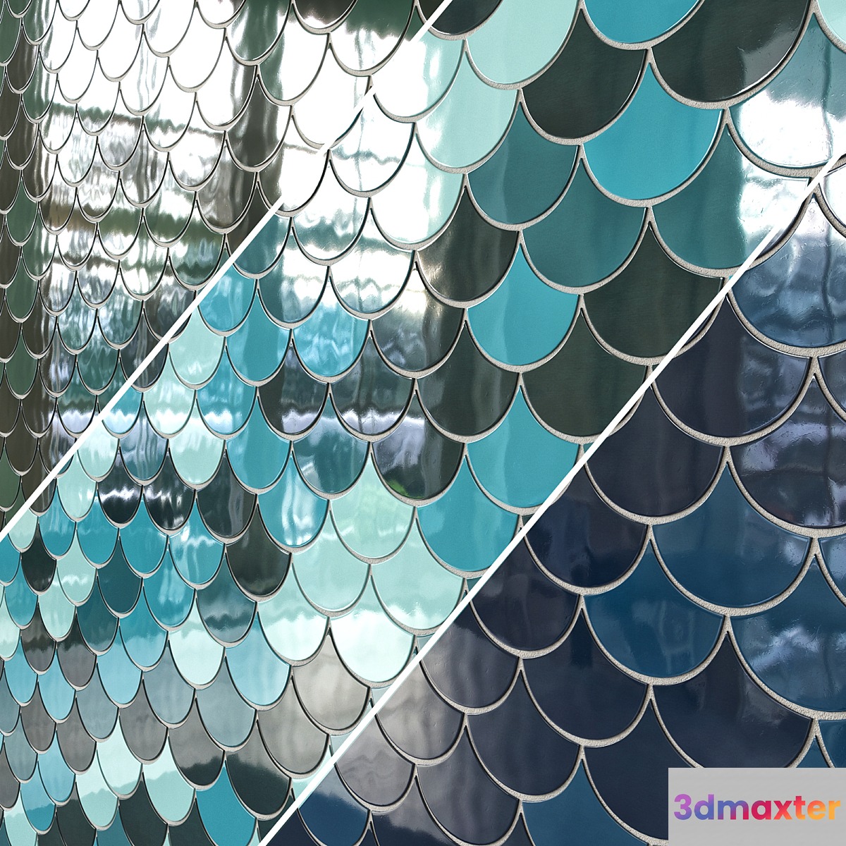 fish tile 02 3D Max