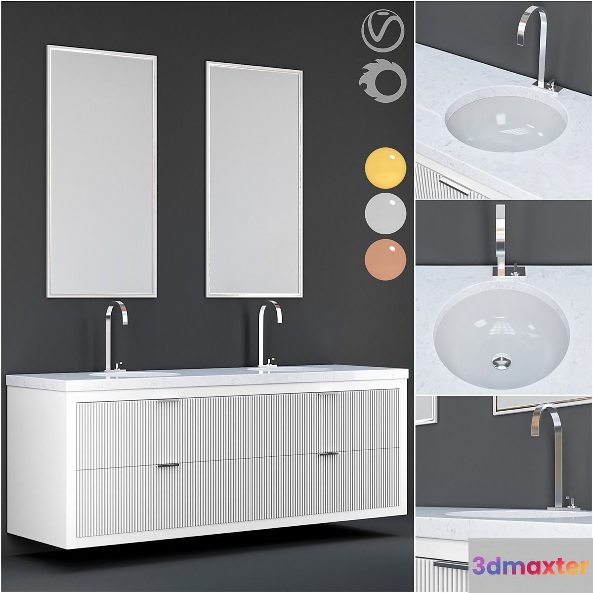 bathroom furniture 06 3D Max