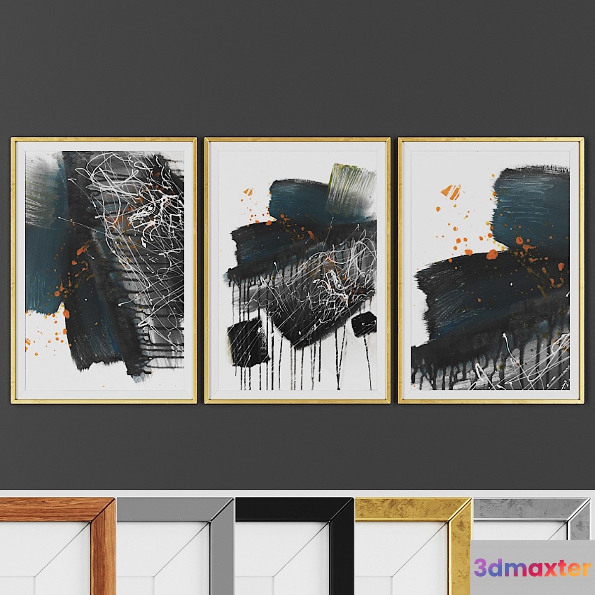 Picture frame set 00017-18 3D Max