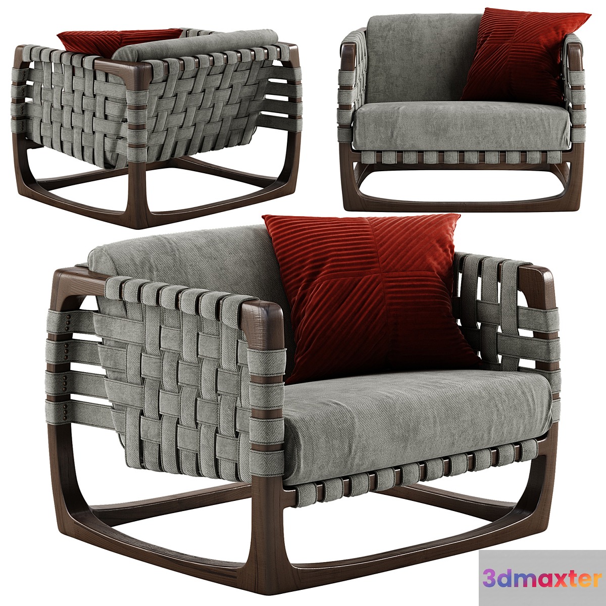Riva bungalow armchair 3D Max
