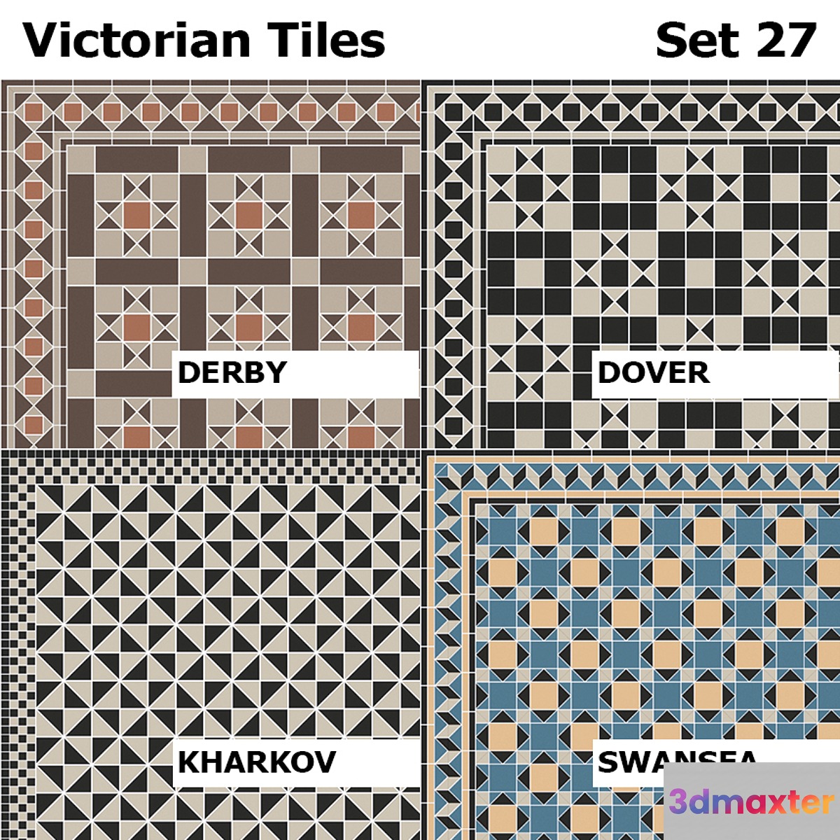 Topcer Victorian Tiles Set 27 3D Max