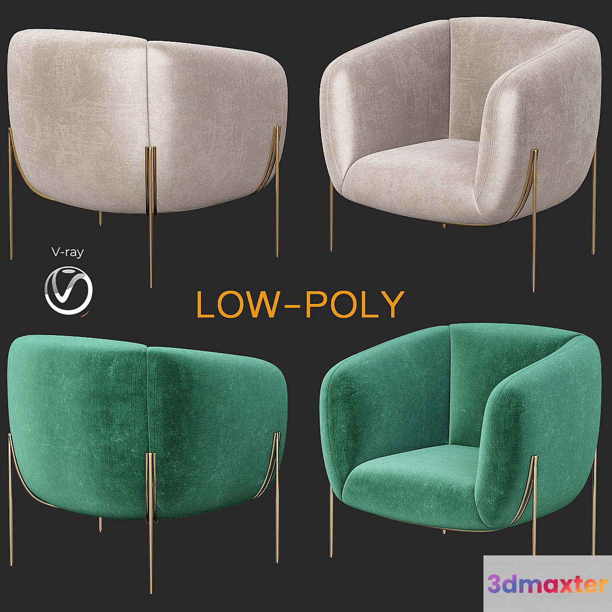 Saba Italia Geo Armchair 3D Max
