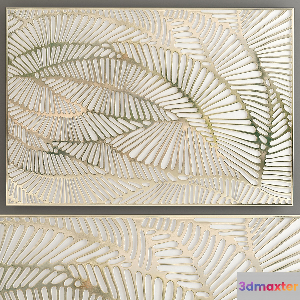 Decorative Panel Gold 3D Max