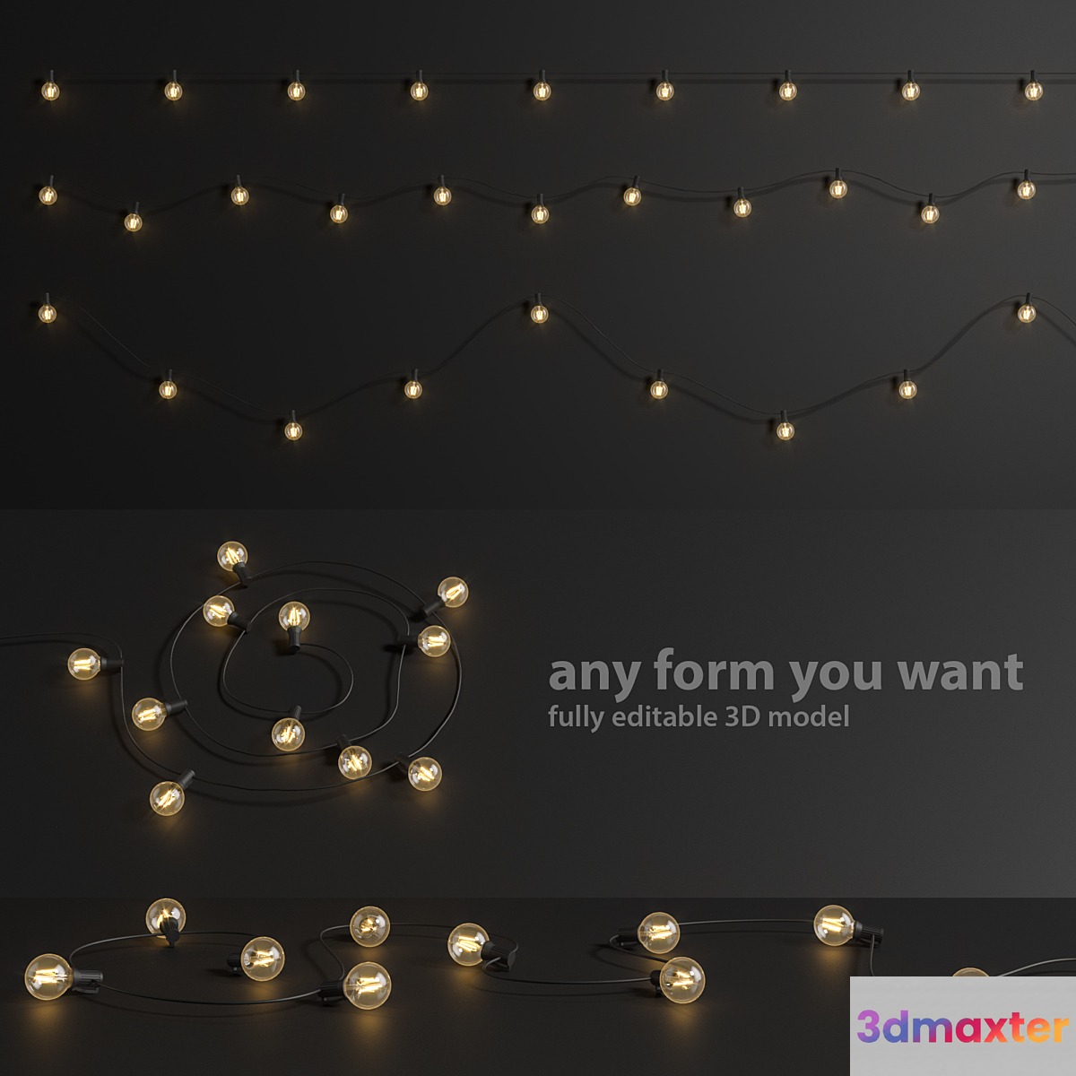 Editable Garland Lights Set 1 - No.5