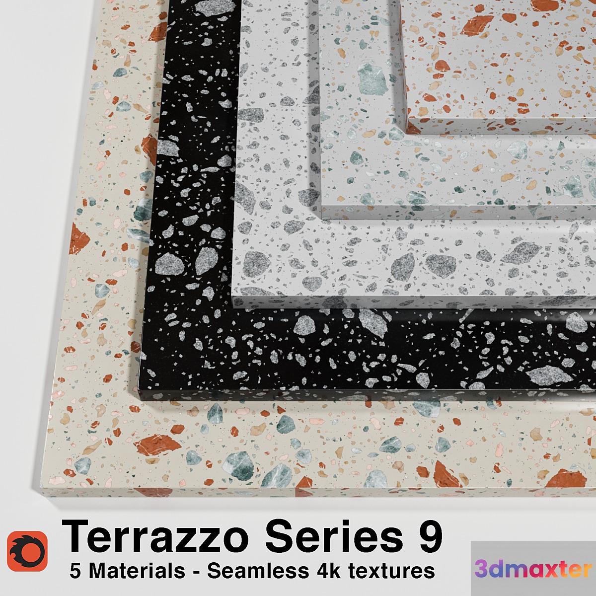 Terrazzo - Series 9 (5 Seamless Materials) 3D Max